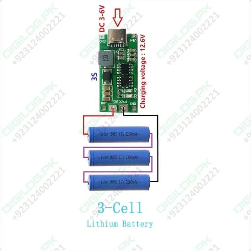 3S Type C 11.1V Step-Up Boost LiPo Polymer Li-Ion Charger