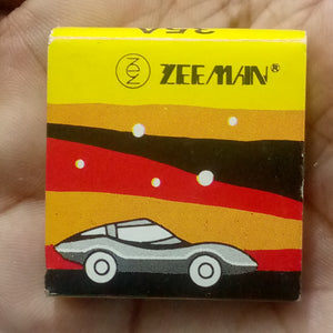5 Pcs 6MMX21MM 35A Fuse - shown as a close-up of a rectangular yellow, red, and black matchbox-style product package featuring a graphic of a sports car.