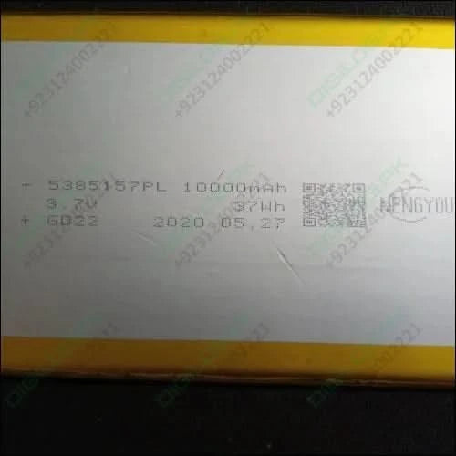 5385157pl 3.7v 10000mah Lithium Ion Battery Stock Lot
