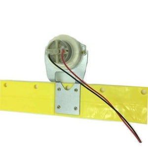 56 Eggs Tray Poultry Chicken Bird Eggs 12V Incubator Turner Tray With Turning Motor - a close-up of the white motor attached to a yellow tray.