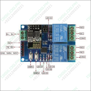 5v Esp8266 Dual - channel Wifi Relay Smart Home Mobile App