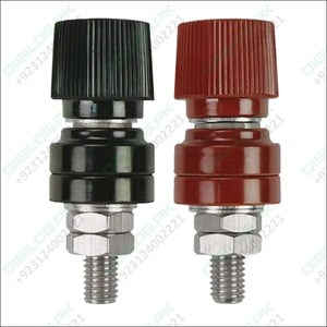 5mm Battery Terminal Stud Remote Battery Binding Post Power Junction Connector Terminal Kit 1 Pair Black + Red