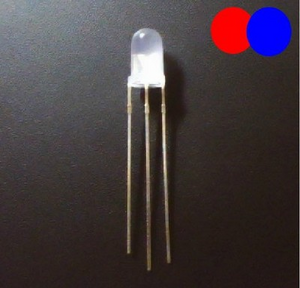 5mm Diffused Blue And Red Common Cathode 3 Pin Round 5mm Led Light-emitting Diode