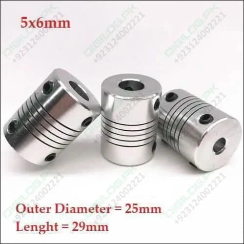 5x6mm Flexible Coupling Shaft With 25mm Outer Diameter