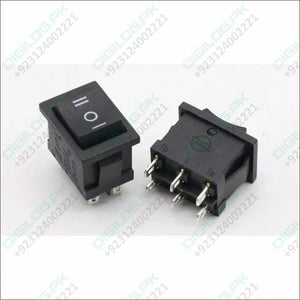 KCD2-203 6-Terminal Rocker Switch ON/OFF/ON DPDT
