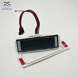 60W 12V LCD Display Time Temperature Date Touch Inductor Defogger Touch Sensor Switch For Bathroom Smart Mirror - a rectangular black screen with attached wiring, connectors, and a mounting frame.