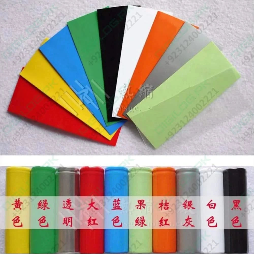Mix Color 18650 Battery Sleeve PVC Heat Shrink Tubing Shrink Wrap Length 72mm Flat Width 29.5mm