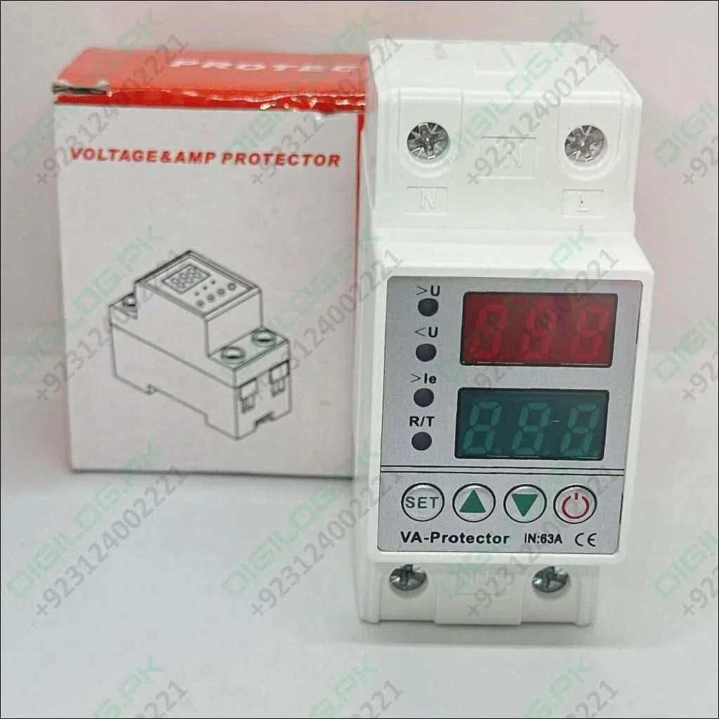 63a 230v Adjustable Over Under Voltage Protector Ampere