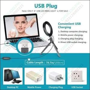 6 Inch 15cm Selfie Led Ring Light Without Stand For Tiktok