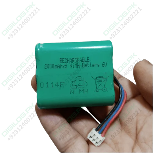 6v battery 2000mah ni-mh pack size aa rechargeable