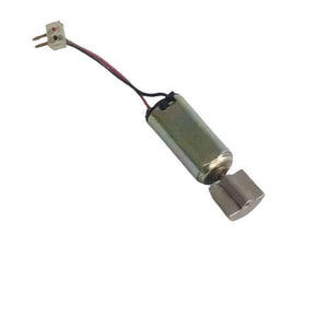 6mm x 12mm Mini Coreless Vibration Motor - a silver cylindrical motor with an attached eccentric weight and a two-pin white connector.