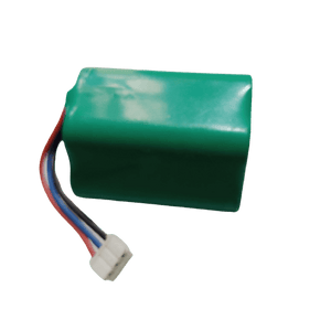 6V Battery 2000mAh Ni-MH Battery Pack Size AA Rechargeable - a green rectangular battery pack with a three-wire cable and a white plastic connector.