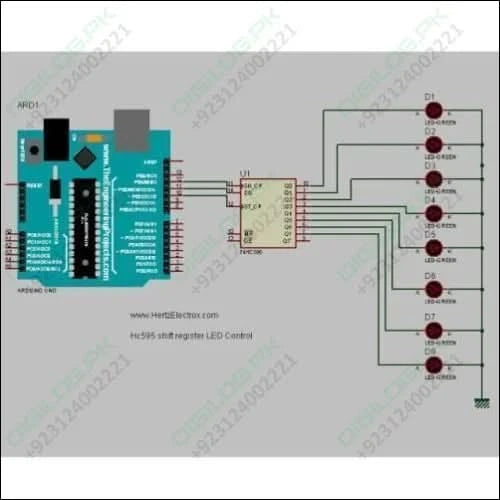 74HC595 8 Bit Serial To Parallel Shift Register IC