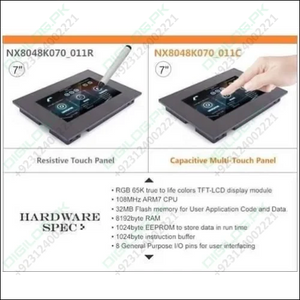 7 Inch Nextion Tft Hmi Lcd Touchscreen Nx8048t070 - 011r