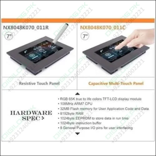 7 Inch Nextion Tft Hmi Lcd Touchscreen Nx8048t070 - 011r