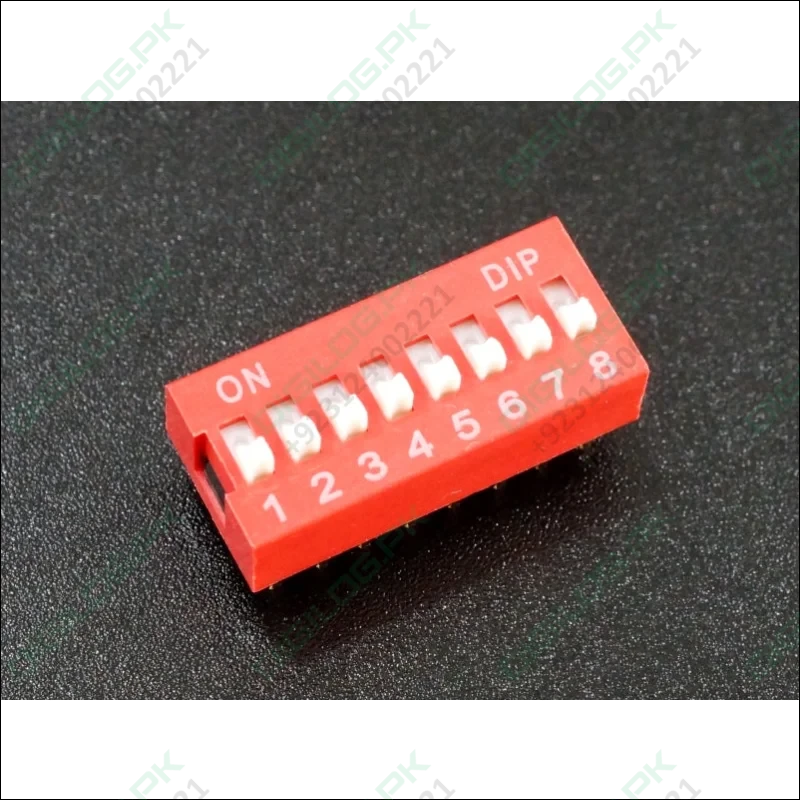 8-Position DIP Switch – Slide Type PCB Mount 8-Bit Manual Address Switch - DIP Switch