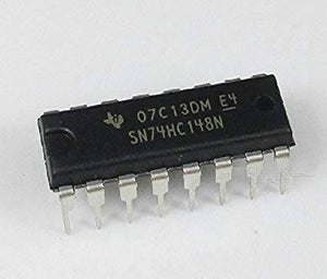 8 To 3 Line Priority Encoder IC 74HC148 - shown as a black, rectangular 16-pin integrated circuit with "SN74HC148N" printed on its surface.