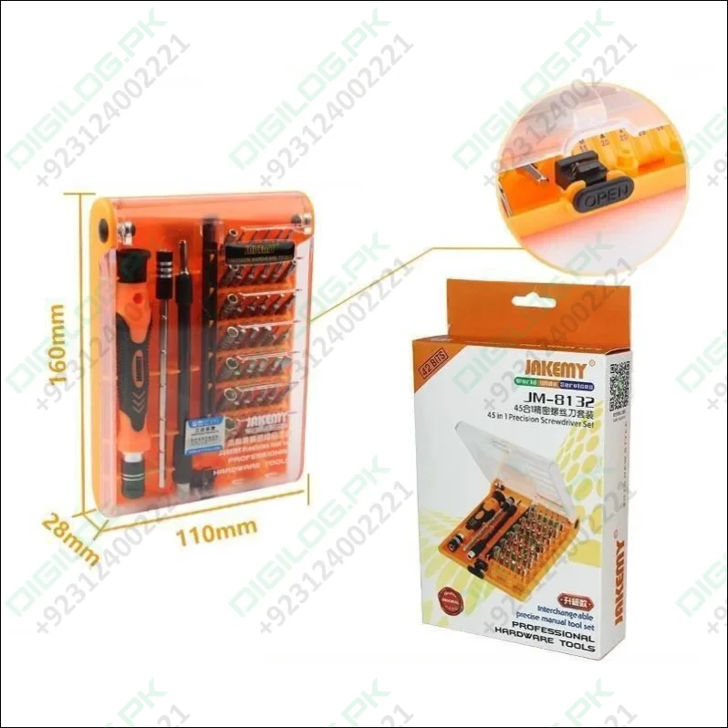 Jakemy Jm-8132 45 In 1 Screwdriver Ratchet Hand-tools Suite