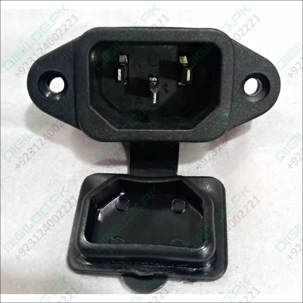 3 Pin Male Computer Socket AC Socket With Closing Window