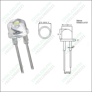 8mm Led Lamp White Color 0.5watt