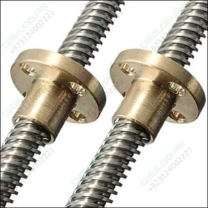 8mm T8x2 Trapezoidal Acme Shaft Lead Thread Rod Brass Screw