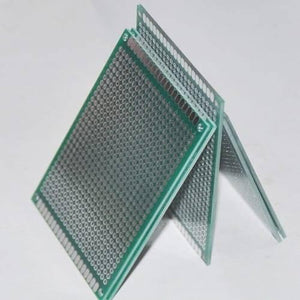 8x12cm Single Side Fiberglass PCB Veroboard Stripboard Circuit Project Board - three green rectangular boards with grid-patterned holes.