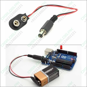 9v Battery Snap Connector To Dc Male Power Adapter Cable