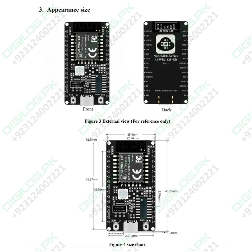 Ai - thinker Wifi + bluetooth 5.0 Module Ai - wb2 - 12f