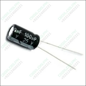 Aluminium 100uf 25v Electrolytic Polar Capacitor