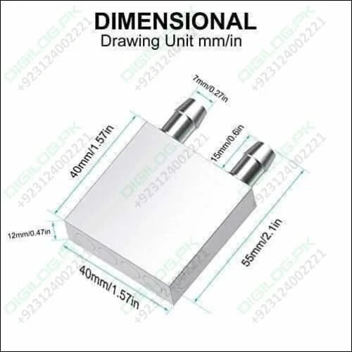 Aluminium Water Cooling Block 40mm x For Liquid Cooler Heat