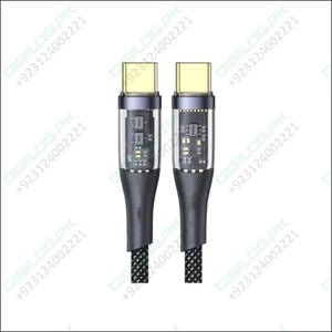 Aspor A153 240W LED Light Type-C to Type-C PD Fast Charging Cable