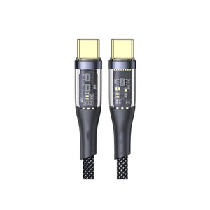 Aspor A153 240W LED Light Type-C to Type-C PD Fast Charging Cable