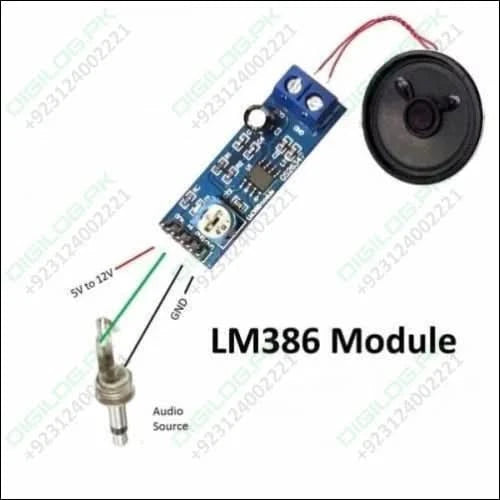 Audio Amplifier Module Lm386 5-12v 10k Adjustable Resistance
