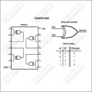Cd4070 Quad Xor Gate Ic