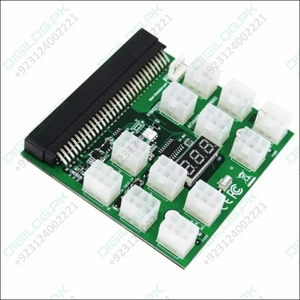 Power Supply Server 12 Port 6Pin 12V Breakout Board With LED Digital Display For 1200W 1000W 750W PSU GPU
