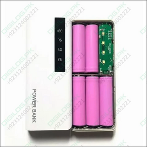 DIY 5x18650 Power Bank Case Dual USB Power Bank Box Shell Dual USB Charging Box With Digital Display Screen(Without