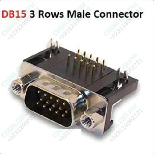 Db15 Male Right Angle Connector d Sub High Density Pcb