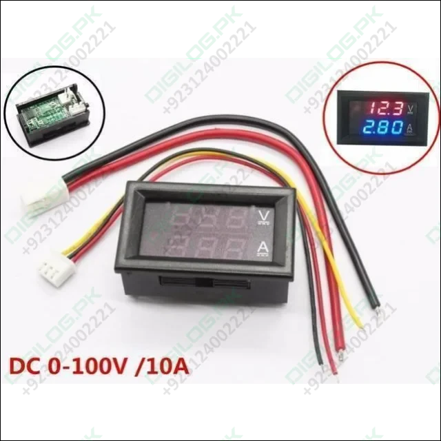 Dsn-vc288 Panel Mount Dc 100v 10a Voltmeter Ammeter