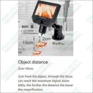 Digital Microscope 4.3in Hd Led 3.6mp 1 - 600x Continuous