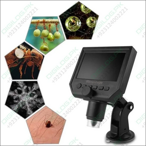 Digital Microscope 4.3in Hd Led 3.6mp 1 - 600x Continuous