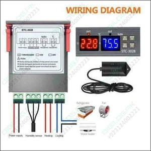 220v Stc - 3028 Temperature Humidity Control Thermometer