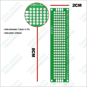 Double Side 2x8 Dotted Veroboard Printed Circuit Pcb