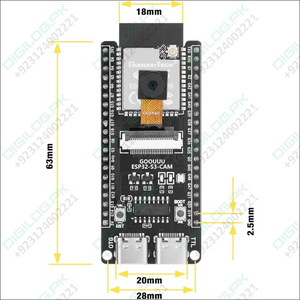 ESP32 S3 CAM Development Board with OV2640 Camera - ESP32-S3-WROOM N16R8 Module WiFi Bluetooth Microcontroller MCU