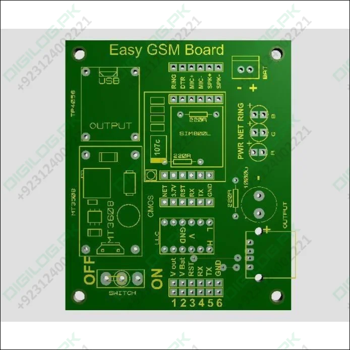 Sim Easy GSM Board With Battery And Charging Circuit