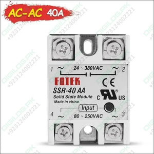Fotek Module Ssr-40aa Ac Activation Ac-ac Control Signal