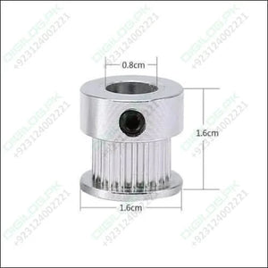 Gt2 Pulley 20 Teeth 8mm Bore Timing Gear Aluminum Alloy
