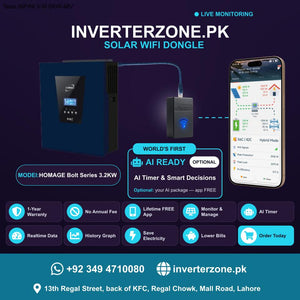 HOMAGE Bolt Series 3.2KW Inverterzone Regular Solar WiFi Dongle - Real-Time Solar Monitoring
