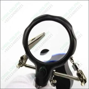 Helping Hand Clip Desktop Led Light Magnifier Glass