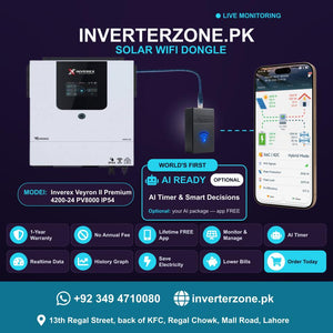 Inverex Veyron II Premium 4200-24 PV8000 IP54 Solar WiFi Dongle - Real-Time Solar Monitoring