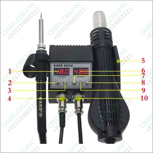 Kada Digital Smd Rework Station 8892d 2 In 1 Hot Air Gun